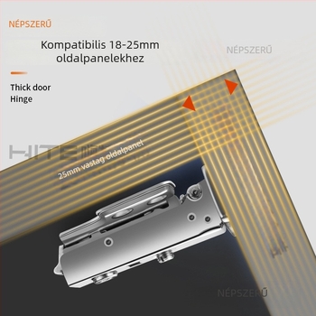 HITE szekrényajtó pánt, rozsdamentes acél, hidraulikus csillapítás, eltávolítható