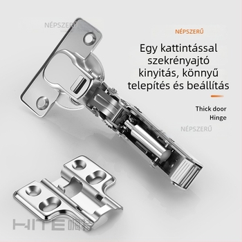 HITE szekrényajtó pánt, rozsdamentes acél, hidraulikus csillapítás, eltávolítható