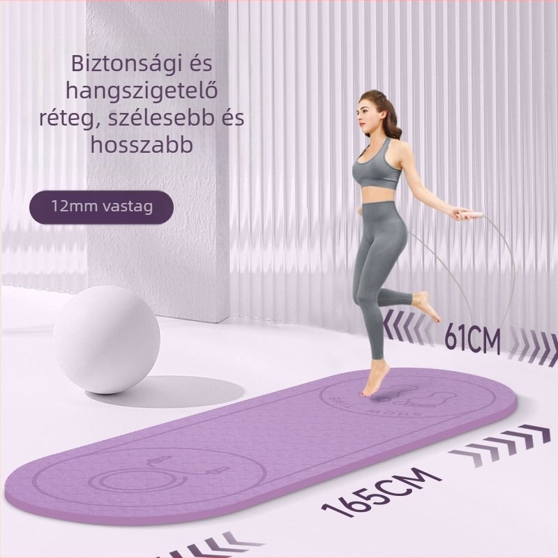 Jógaszőnyeg – TPE, 8 mm vastagság, 620 g, több méretben, testreszabás elérhető