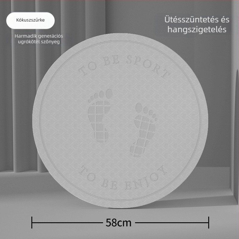 Jóga matrac, 6 mm vastagság, minta lábnyom, egyszínű