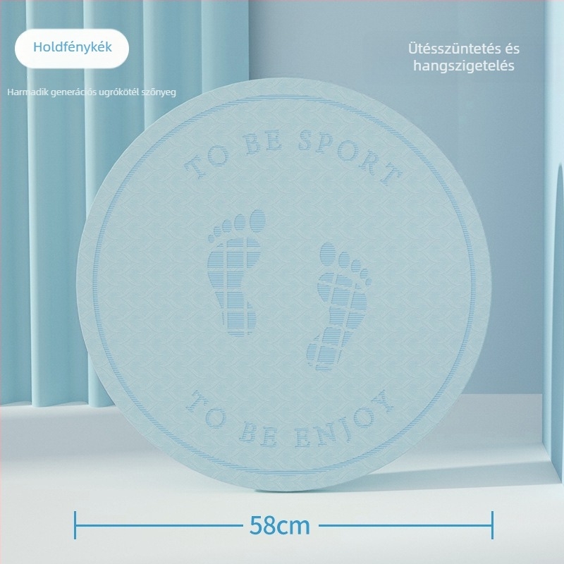 Jóga matrac, 6 mm vastagság, minta lábnyom, egyszínű