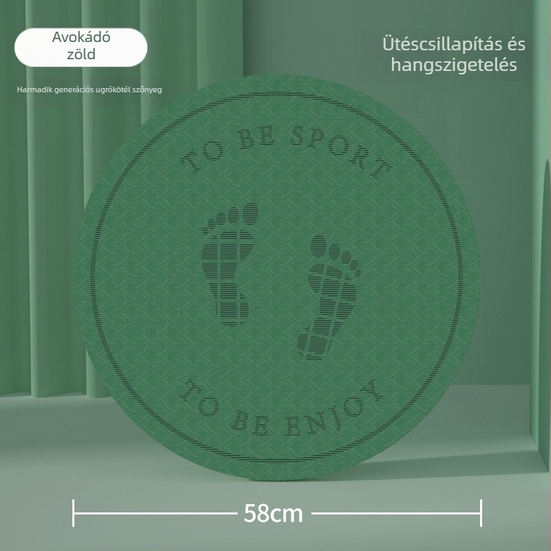 Jóga matrac, 6 mm vastagság, minta lábnyom, egyszínű