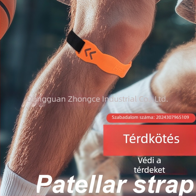 HPO térdvédő állítható patellárögzítővel – ütéscsillapító, spandex anyagú, sportokhoz és szabadtéri tevékenységekhez