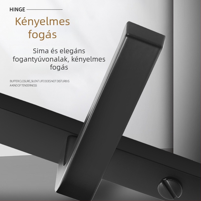 Ajtózár fogantyú – modell Narrow side door lock, anyag: alumínium és vas, típus: fogantyúzár, alkalmazás: WC, stílus: modern minimalista