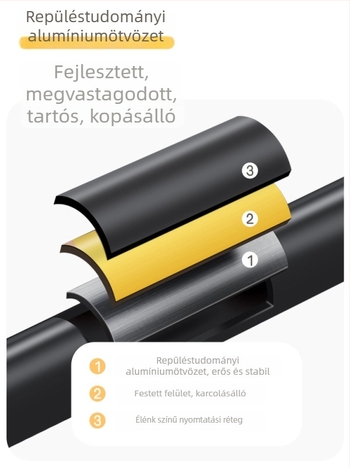 Gyerekeknek szánt túrabot, alumíniumötvözet, 170 g, 3 részes, külső zárómechanizmus, egyenes markolat