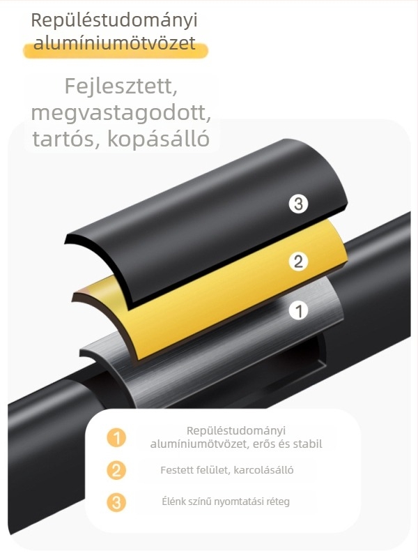 Gyerekeknek szánt túrabot, alumíniumötvözet, 170 g, 3 részes, külső zárómechanizmus, egyenes markolat