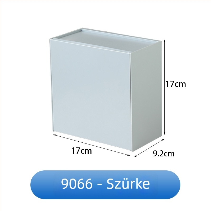 Zsebkendő doboz szervező, falra szerelhető fürdőszobában, PS műanyag, 2L, fedél nélküli