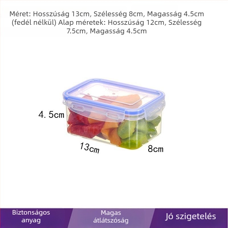 Élelmiszer-minőségű frissesség-doboz - négyszögletes, szigetelt, mikrózható, 1–2 L, PP5