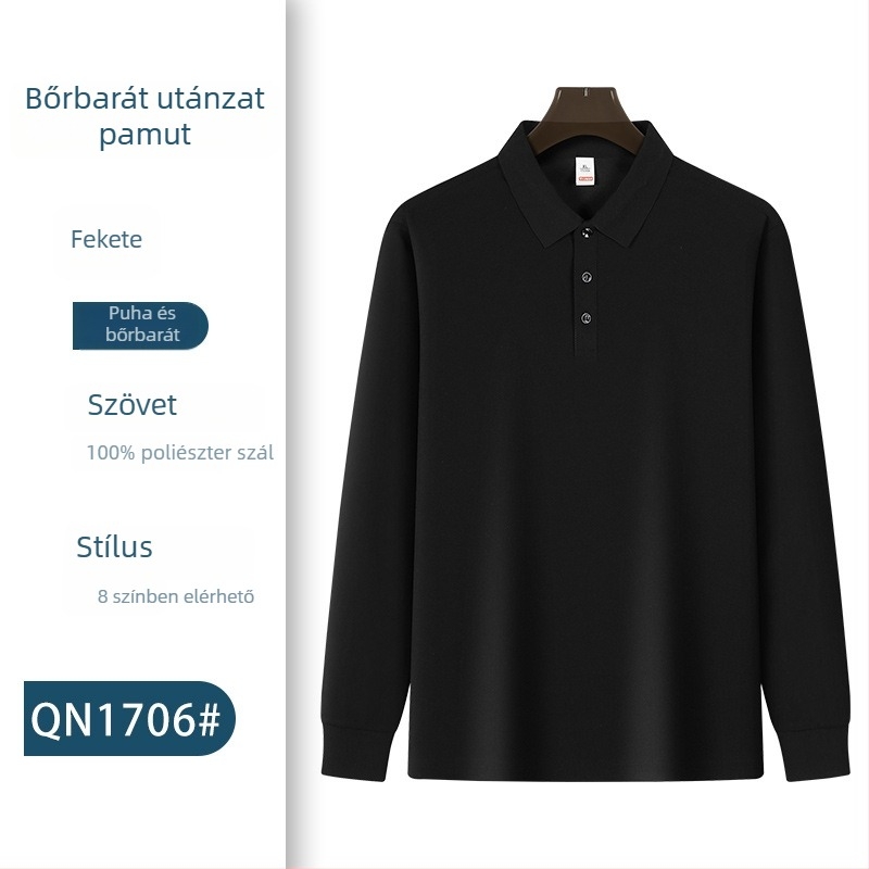 Hosszú ujjú munkaegyenruha poloing hímzett logóval – ősz csapatruha