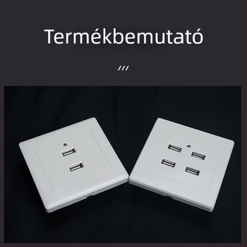 86-os panel USB töltő aljzat, 2/4-pins, 100-250V, 1.5A, USB kimenet 5V, CCC tanúsítvány, PC burkolat