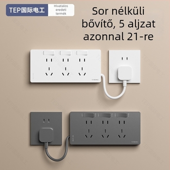 86-os típusú bővítőaljzat vezetékével, falra szerelve, 10A, 250V, Tin Phosphor Bronze érintkezők