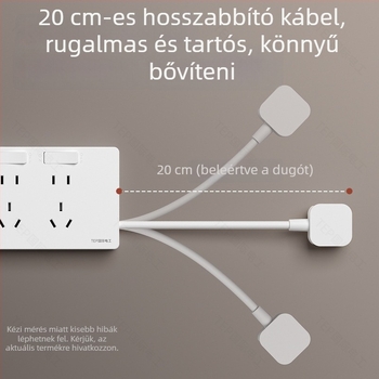 86-os típusú bővítőaljzat vezetékével, falra szerelve, 10A, 250V, Tin Phosphor Bronze érintkezők