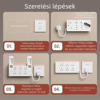 86-os típusú bővítőaljzat vezetékével, falra szerelve, 10A, 250V, Tin Phosphor Bronze érintkezők