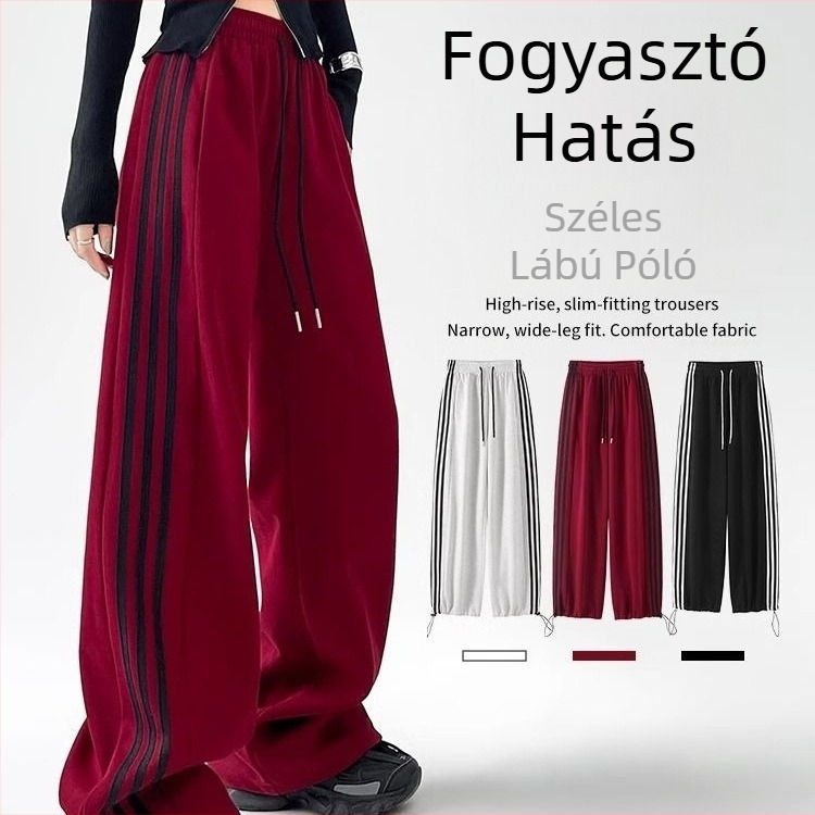 Mindennapi egyenes szárú nadrág, csíkos mintával, gyapjú anyag, hosszú, női, patchwork stílus