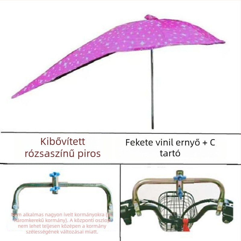 Akkumulátoros elektromos járművekhez leszerelhető UV-védő árnyékoló – nap- és esővédő (UPF > 50)