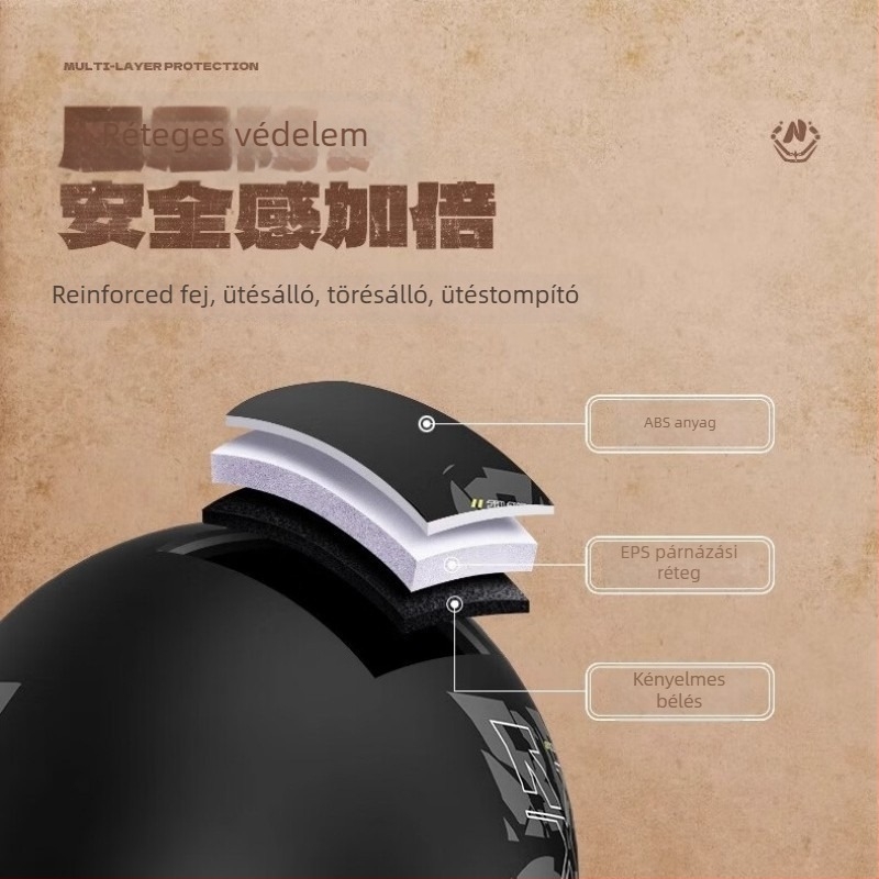 3/4 sisak elektromos járművekhez – ABS, Mei'an MA009, unisex