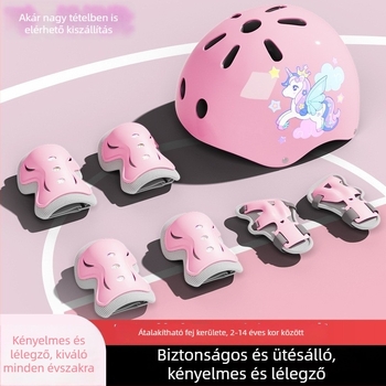 Gyerekeknek szóló görkorcsolya védőfelszerelés készlet sisakkal (EPS; gyerekek; semleges nem; kerékpáros sisak)