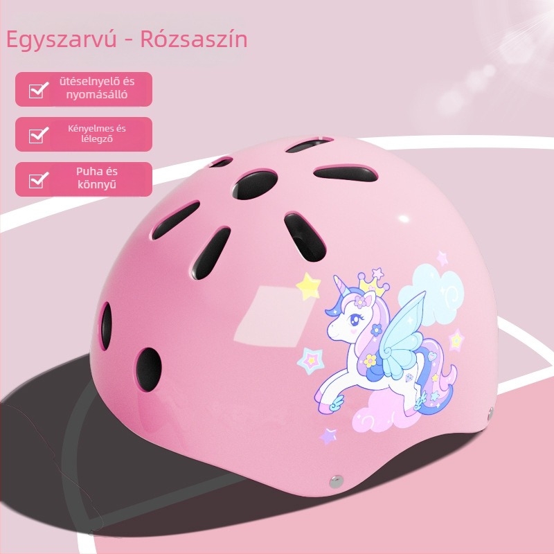 Gyerekeknek szóló görkorcsolya védőfelszerelés készlet sisakkal (EPS; gyerekek; semleges nem; kerékpáros sisak)