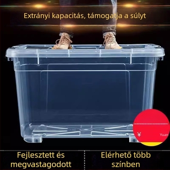 Átlátszó műanyag téglalap alakú víztartály fedéllel, kézben tartható, kapacitás 0–5 L