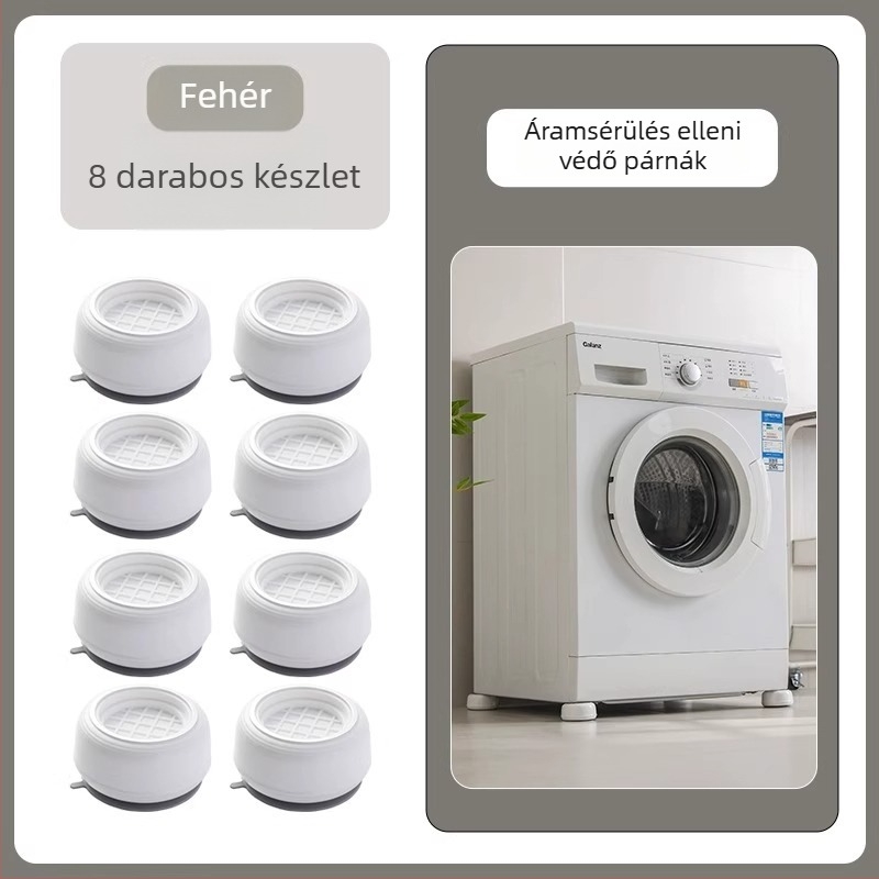 Mosógép lábai és alap | Univerzális fix tripod tartó és dobpad | Anyag: Műanyag; Csúszásmentes; Mozgatható; Telepítés nélkül