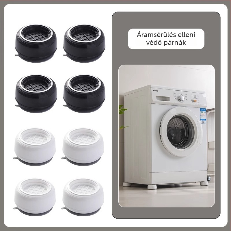 Mosógép lábai és alap | Univerzális fix tripod tartó és dobpad | Anyag: Műanyag; Csúszásmentes; Mozgatható; Telepítés nélkül