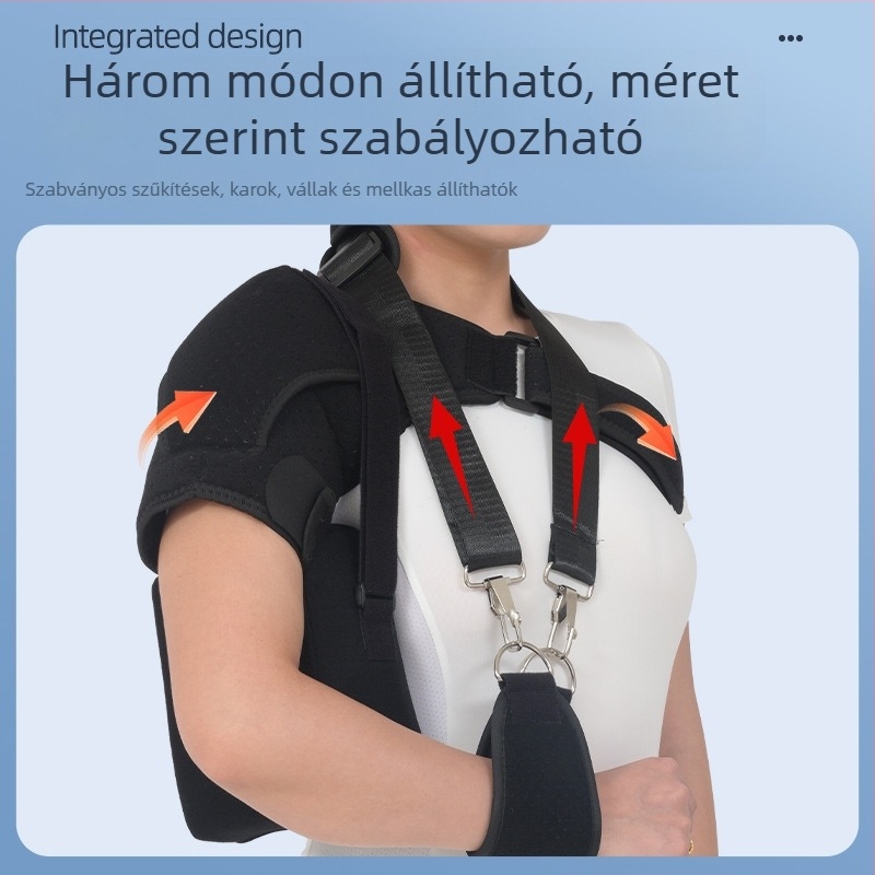 Vállrögzítő pánt habanyaggal, balra és jobbra állítható, felnőtteknek, röplabdához alkalmas, orvosi rögzítő szalag