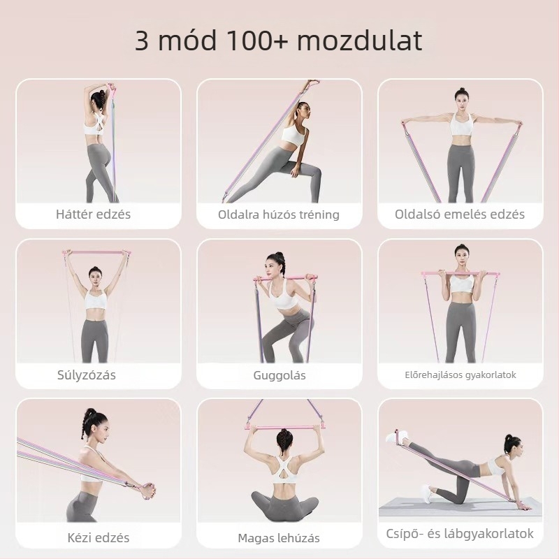 Női ellenállás-kötelek készlet otthoni fitneszhez — váll-, hát- és lábedzés, TPR anyag, modell AH0700R2609