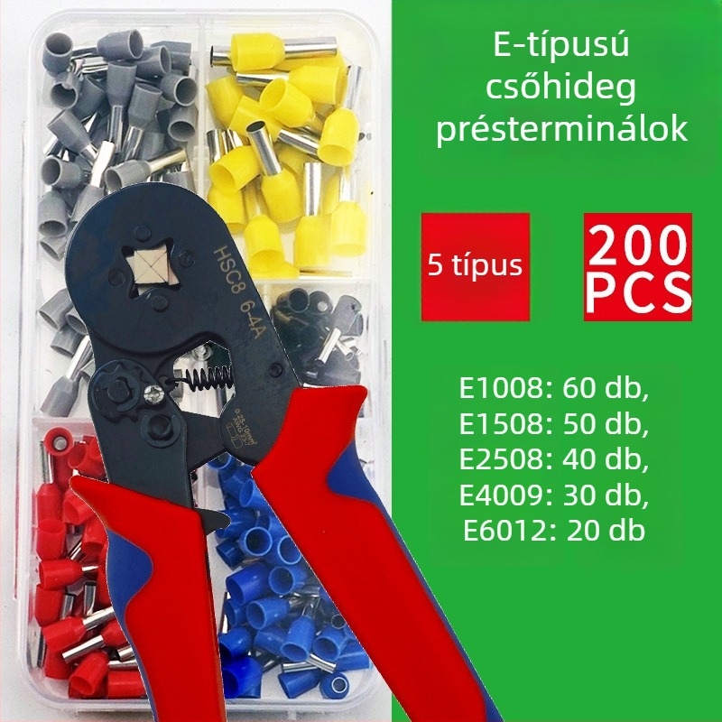 Weilian krimp terminál, európai stílusú cső-típusú terminál, előszigetelt, dobozos készlet