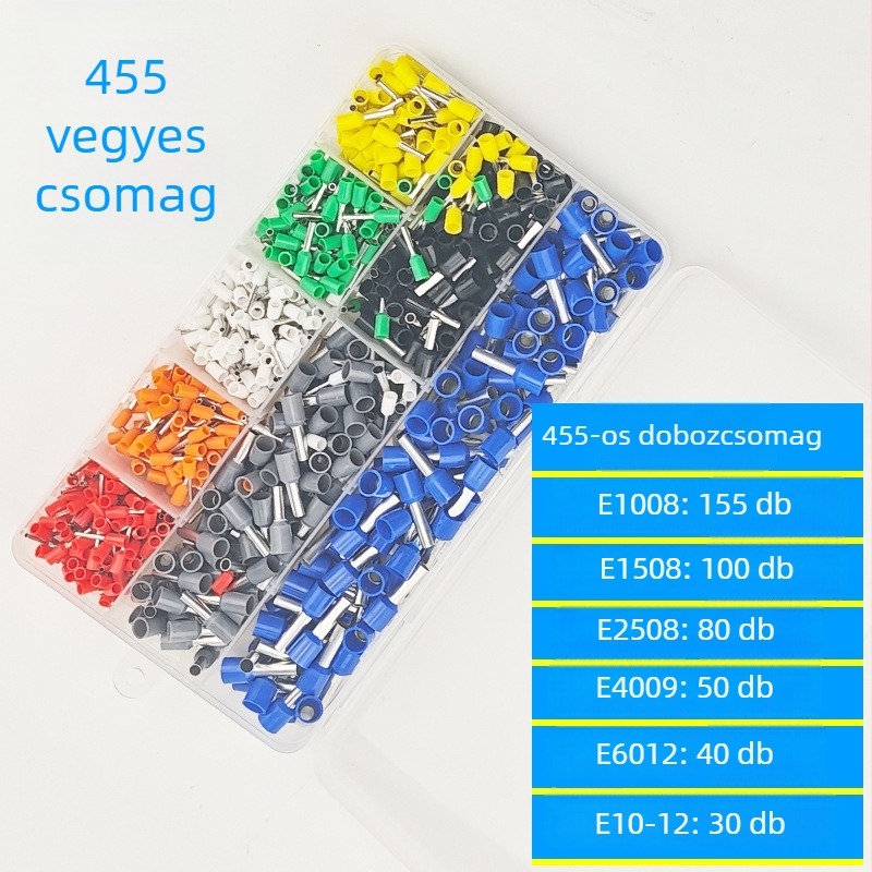 Weilian krimp terminál, európai stílusú cső-típusú terminál, előszigetelt, dobozos készlet