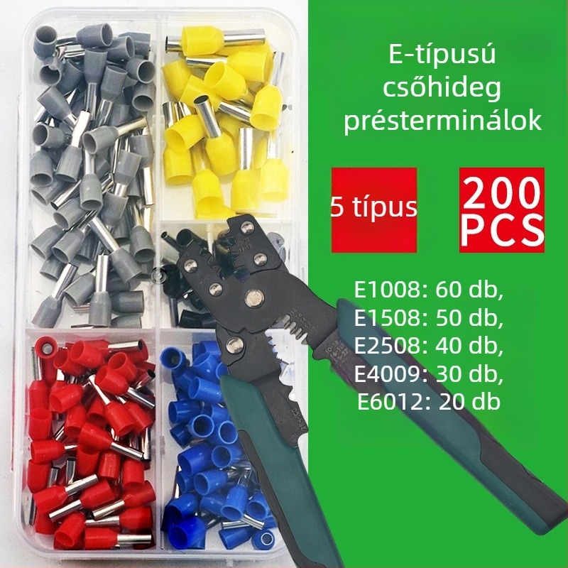 Weilian krimp terminál, európai stílusú cső-típusú terminál, előszigetelt, dobozos készlet