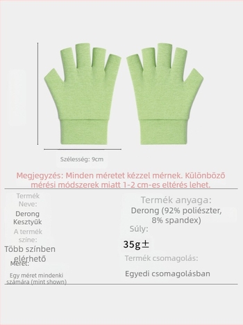 Flízes kerékpáros kesztyű, rövid ujjas, közepes vastagságú, uniszex, sporthoz és kerékpározáshoz