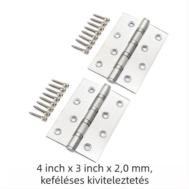 Asabi rozsdamentes acél csapágyas pánt, sík modell, csiszolt felület, modern minimalizmus