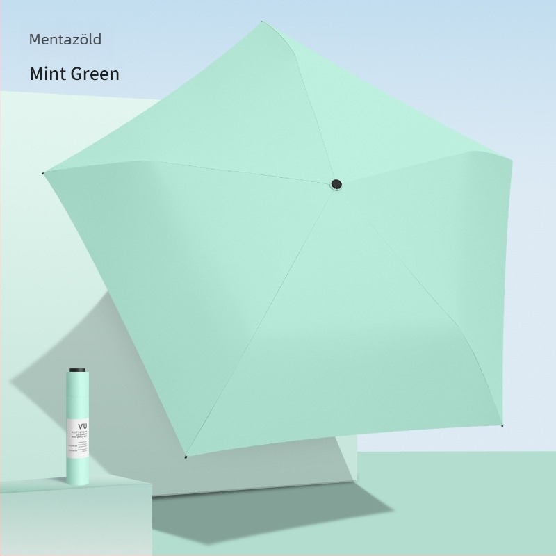 Ultra könnyű napsugár esernyő, 6 bordával, alumínium nyél, 210T poliészter bevonat, kézi nyitás-zárás, UV védelem UPF > 50