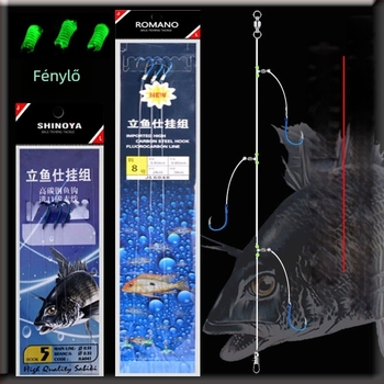 Romano zsinórhorog No. 6, tüskés, tengeri horgászat csónakból