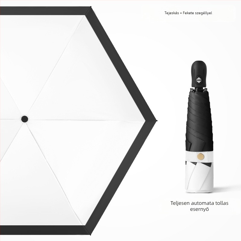 Ultra-light összecsukható esernyő automatikus nyitás, fél-automata zárás, 6 bordás keret ötvözetből, acél tengely, 30D ultra-vékony ragasztott anyag