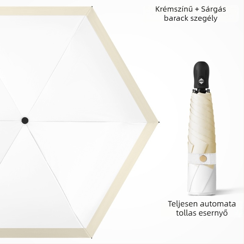 Ultra-light összecsukható esernyő automatikus nyitás, fél-automata zárás, 6 bordás keret ötvözetből, acél tengely, 30D ultra-vékony ragasztott anyag