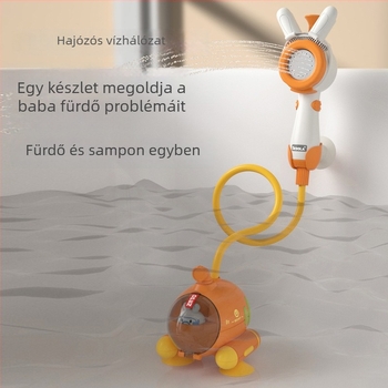 Elektromos tengeralatti fürdőjáték gyerekeknek - műanyag, vízpermetes játék, 4–6 éveseknek