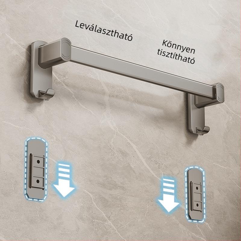 Fali cipő-/papucs tároló, fúrás nélkül, szívó rögzítés, vízelvezető tálca, szénacél + ABS, 1 réteg, fürdőszoba