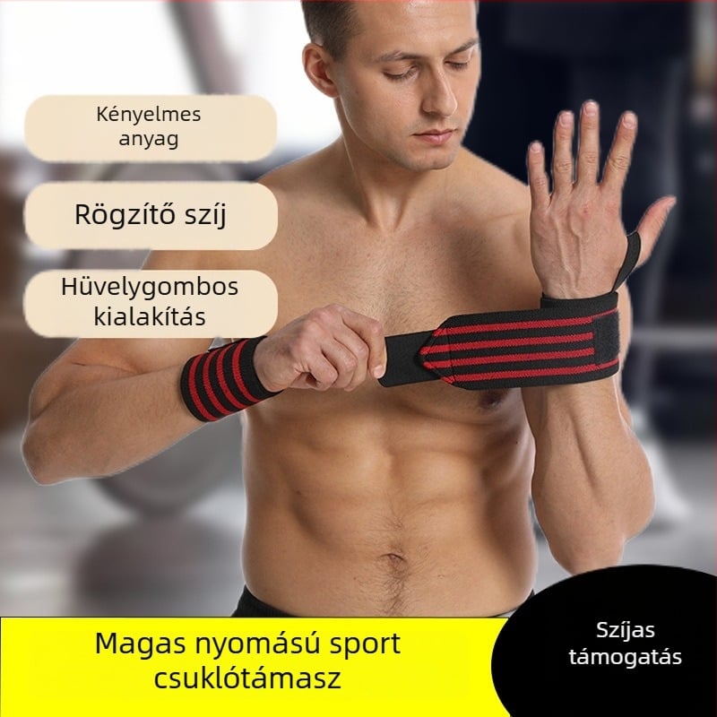 Csukló-nyomásos szalag Nylon-Spandexből – csuklóvédő felnőtteknek, edzéshez, futballhoz, súlyzós edzéshez, kosárlabdához, tenishez, röplabdához, kerékpározáshoz