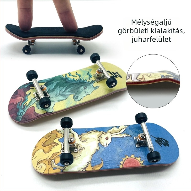 ALF fa skateboard, fa anyagú, dupla lengő mechanizmus, Alf-zodiac kollekció