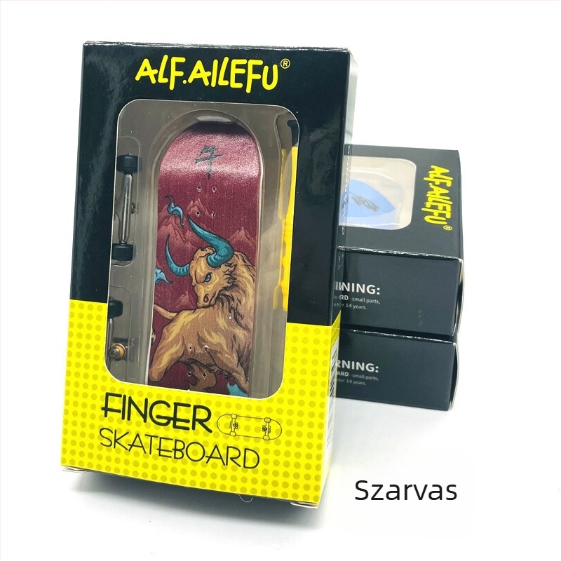 ALF fa skateboard, fa anyagú, dupla lengő mechanizmus, Alf-zodiac kollekció