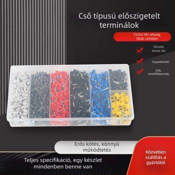 National Open VE cső típusú elő-izolált terminál sárgaréz belső maggal