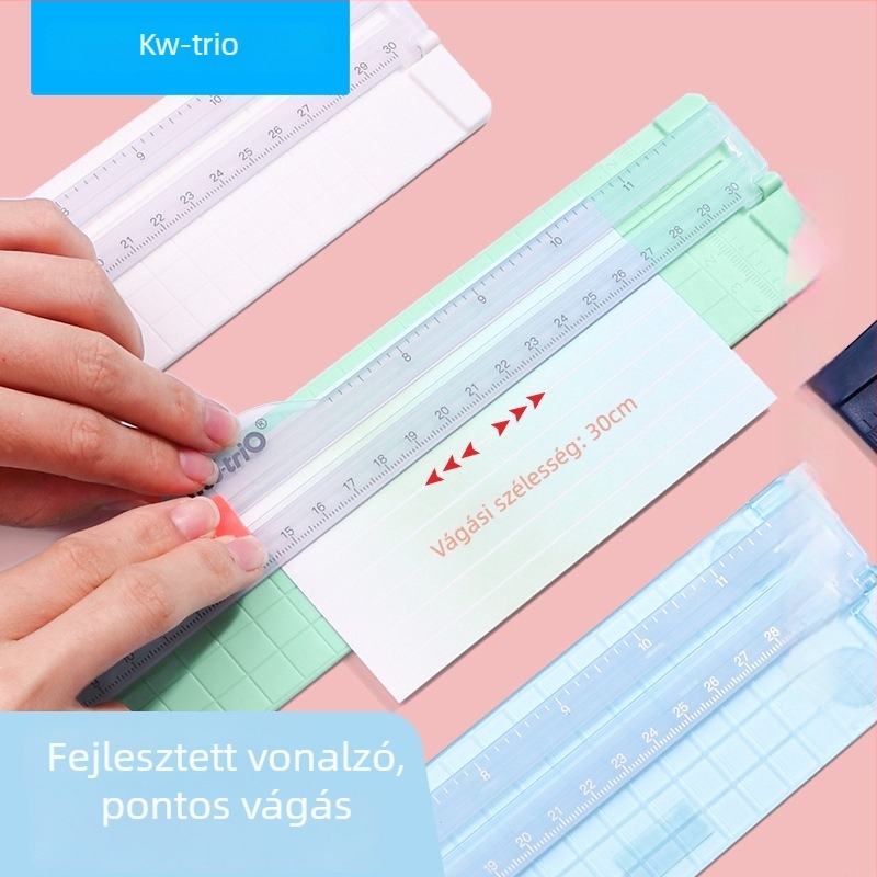 KW-TRIO 13831 Papírvágó, Műanyag, Könnyű, Kompakt, Hordozható