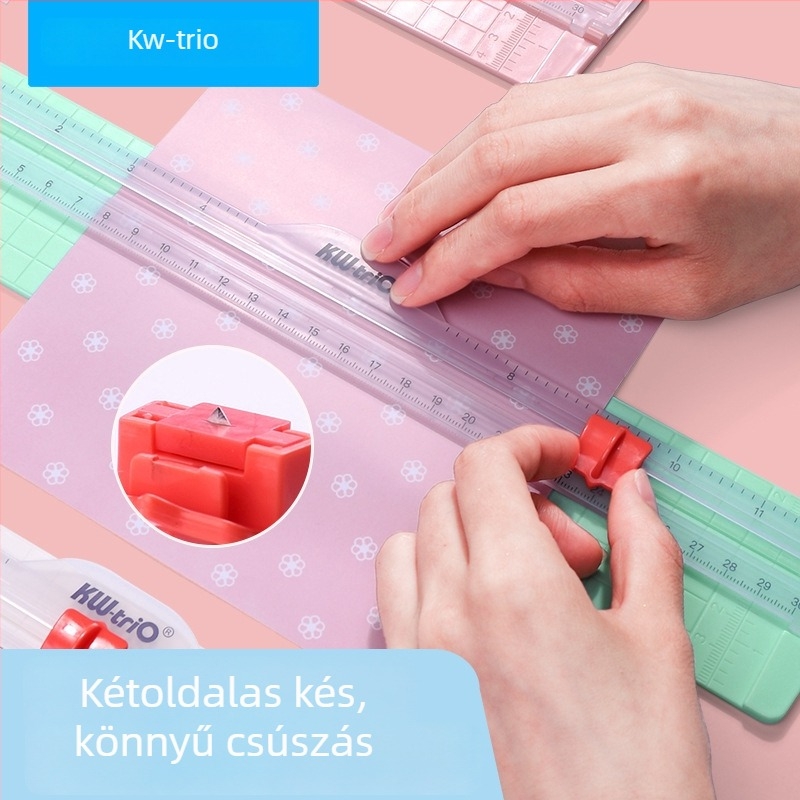 KW-TRIO 13831 Papírvágó, Műanyag, Könnyű, Kompakt, Hordozható