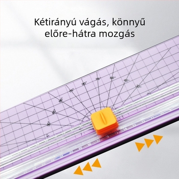 A4-es papírvágó, kézi, műanyag test, modell 810 kétirányú