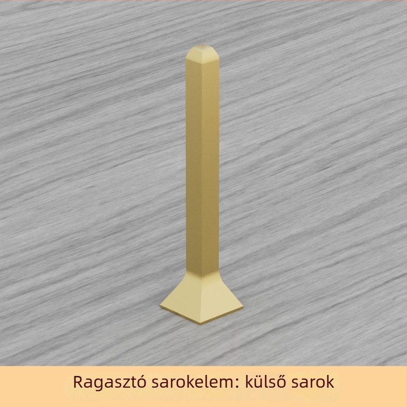 Öntapadós alumínium ötvözetű díszléc – fúrás nélküli szerelés, ragasztással, sík, modern minimalist stílus