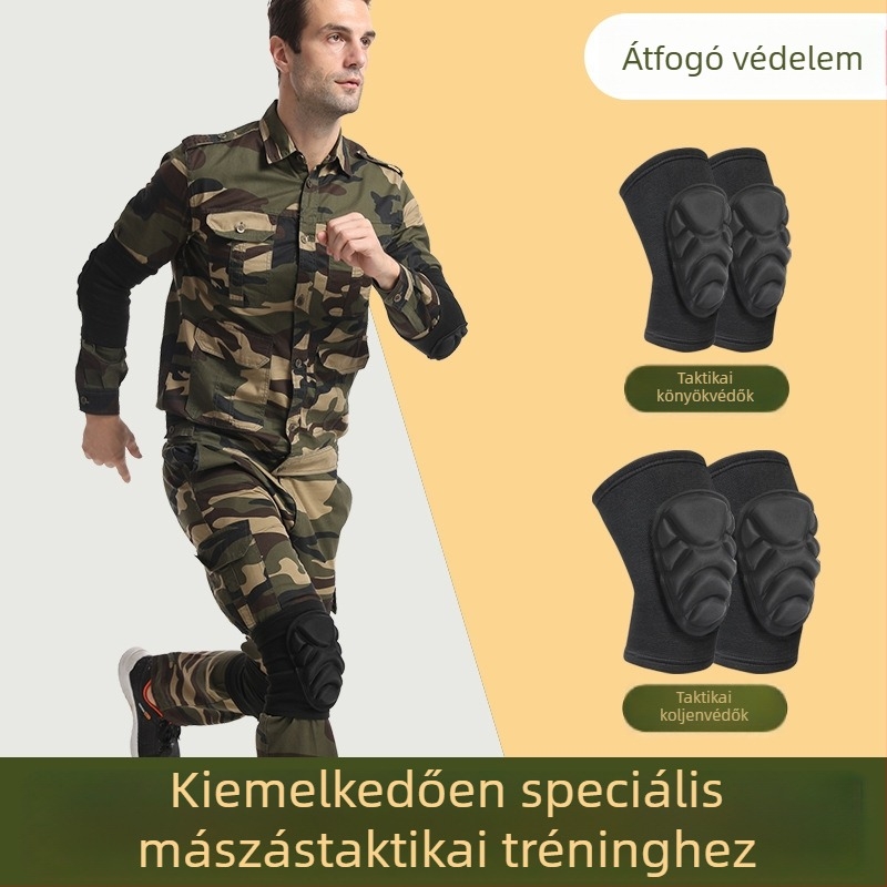 Térd- és könyökvédő vastagított szivaccsal sporthoz