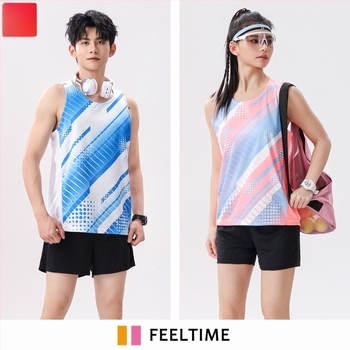 Csíkos futó mellény, 100% poliészter, lélegző és gyorsan száradó, pályára és atlétikához