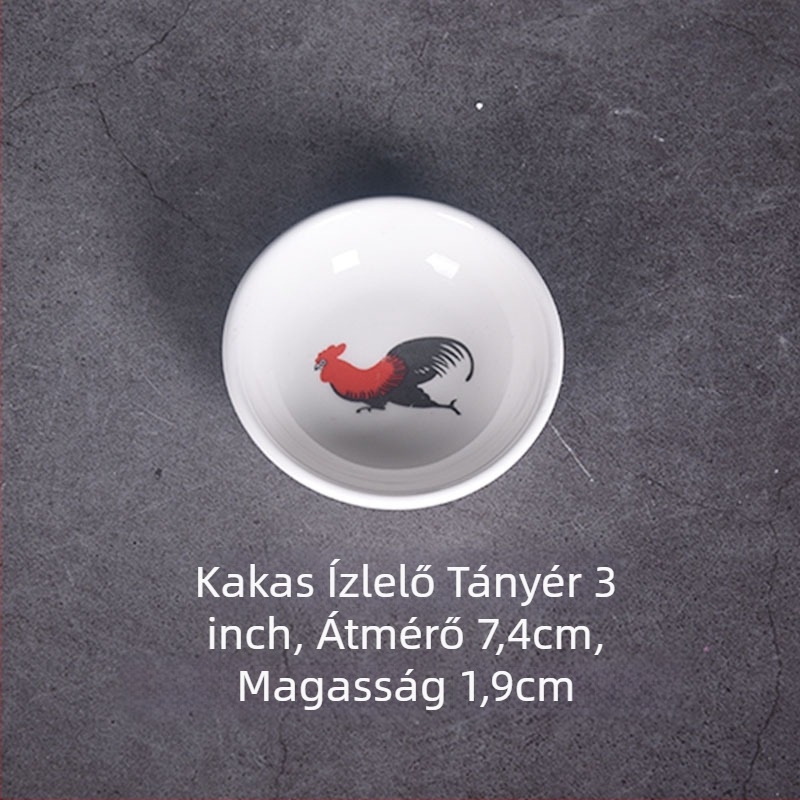 Hosszú nyeletű kerámia leveskanál, Bone China, modern minimalista stílus, virágos minta