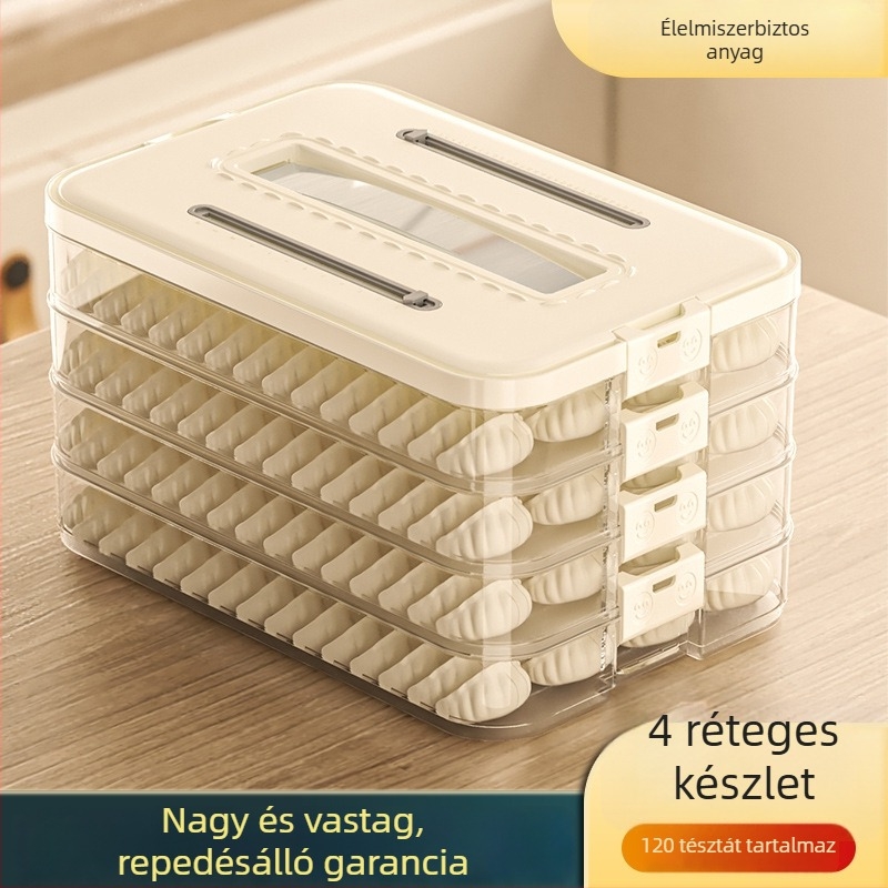 Arnoldin műanyag dumpling tároló doboz – zárható, hordozható, egyszerű és modern kialakítás